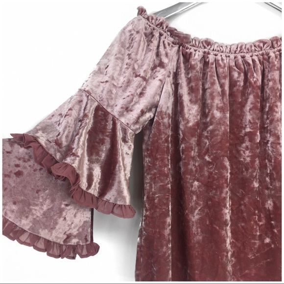 Velvet Ruffle Top - Picture 4 of 7